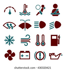 sign in car icon set