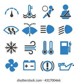 sign in car icon set