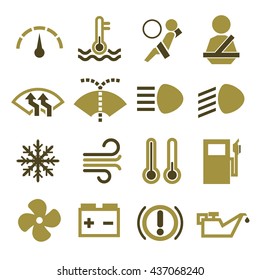 sign in car icon set