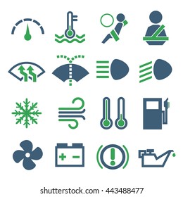 sign in car icon set