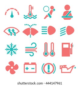 sign in car icon set