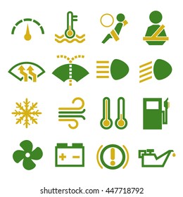 sign in car icon set