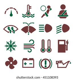 sign in car icon set