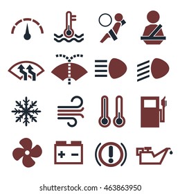 sign in car icon set
