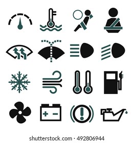 sign in car icon set
