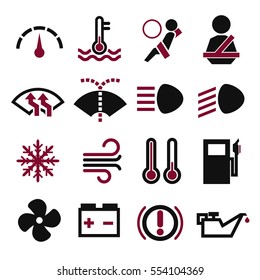 sign in car icon set