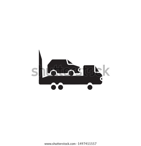  sign car tow truck, towing, vector illustration,\
automotive theme