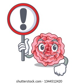 With sign carnation in the a character pot
