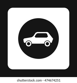 Sign cars icon in simple style isolated on white background. Rules of the road symbol