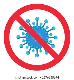 Sign caution Corona virus. Stop Corona virus. Covid-19 outbreak. Covid-19 danger and public health risk disease and flu outbreak.