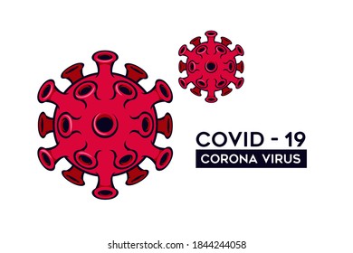 Sign caution coronavirus. Coronavirus danger and public health risk disease and flu outbreak. Vector illustration.