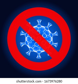 Sign Caution for Coronavirus. Coronavirus outbreak. Coronavirus danger and public health risk disease and flu outbreak. Vector illustration
