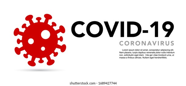 Firme coronavirus cauteloso. Parar el banner del coronavirus.Vector eps10