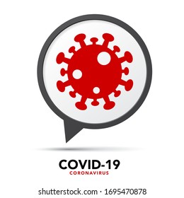 Firme coronavirus cauteloso. Parar el banner del coronavirus.Vector eps10