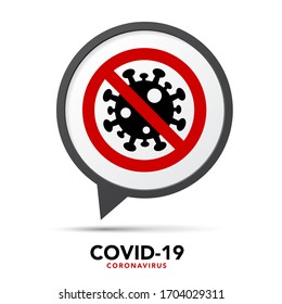 Sign caution coronavirus. Stop coronavirus banner.Vector eps10