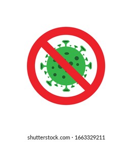 Sign caution coronavirus. Stop coronavirus. Coronavirus danger and public health risk disease and flu outbreak. Vector illustration
