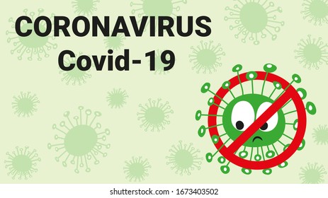 Signo Cautela Coronavirus. Alto, el peligro del virus para la salud pública. Concepto de cuarentena de Coronavirus. Cartel con lugar para el texto.
