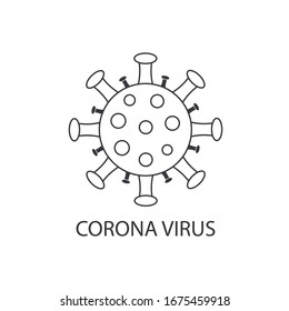 Sign caution coronavirus. Stop coronavirus. Coronavirus danger and public health risk disease and flu outbreak. icon Vector illustration

