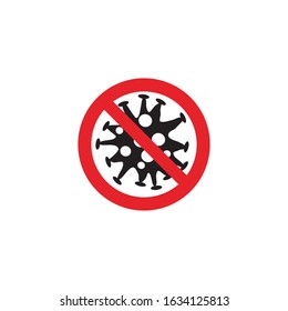 Sign caution coronavirus. Stop coronavirus. Coronavirus outbreak. Coronavirus danger and public health risk disease and flu outbreak.