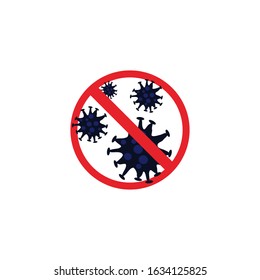 Sign caution coronavirus. Stop coronavirus. Coronavirus outbreak. Coronavirus danger and public health risk disease and flu outbreak.