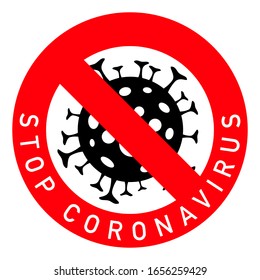 Sign caution coronavirus. Stop coronavirus. Coronavirus outbreak. Coronavirus danger and public health risk disease and flu outbreak