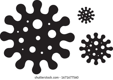 Sign caution coronavirus. Stop coronavirus. Coronavirus outbreak. Coronavirus danger and public health risk disease and flu outbreak. Pandemic medical concept with dangerous cells.Vector illustration