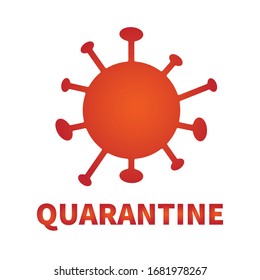 Sign caution coronavirus. Stop coronavirus. Coronavirus outbreak. Coronavirus danger and public health risk disease and flu outbreak. Pandemic medical concept with dangerous cells.Vector illustration