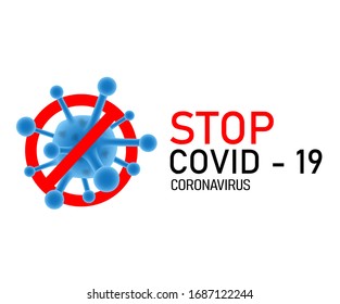 Sign caution coronavirus. Stop coronavirus. Coronavirus outbreak. Coronavirus danger and public health risk disease and flu outbreak. Pandemic medical concept with dangerous cells.Vector illustration