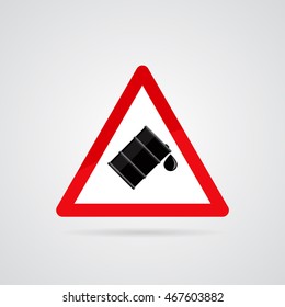 Sign "Caution oil"