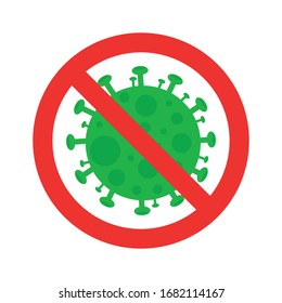 Sign caution Stop coronavirus (2019-nCoV) or covid-19. Coronavirus quarantine. Coronavirus danger and public health risk disease and flu outbreak. Pandemic medical concept, Vector illustration