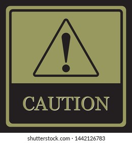 Sign of caution. Vector illustration of isolated symbol with exclamation mark.