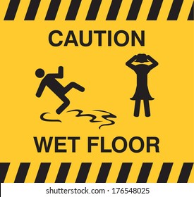 Sign Caution Wet Floor