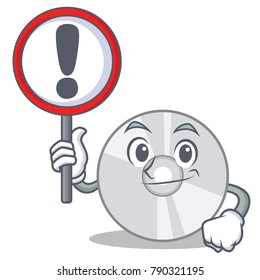 With sign CD character cartoon style