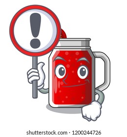With sign character beverage healthy sweet tomato juice