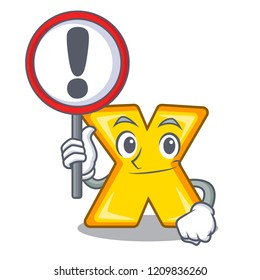 With sign character cartoon multiply sign for logo
