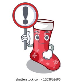 With sign character christmas sock for decoration christmas