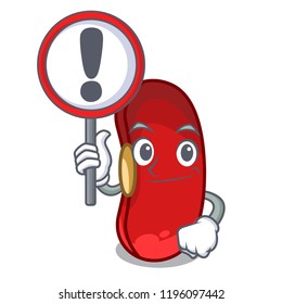 With sign character red beans for cooking ingredients