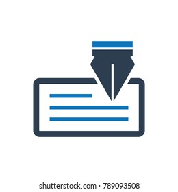 Sign a Check Icon