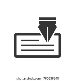 Sign a Check Icon
