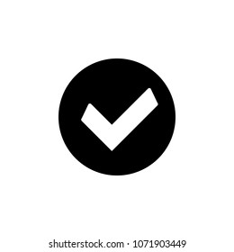 the sign is checked in a circle icon. Element of minimalistic icon for mobile concept and web apps. Signs and symbols collection icon for websites, web design, mobile app on white background
