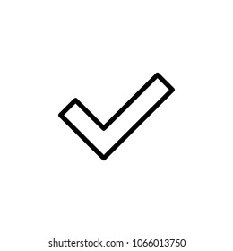 sign checked icon. Element of simple icon for websites, web design, mobile app, info graphics. Thick line icon for website design and development, app development on white background