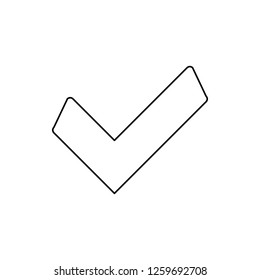 sign checked icon. Element of web for mobile concept and web apps icon. Thin line icon for website design and development, app development