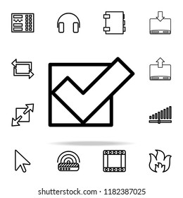 sign checked icon. web icons universal set for web and mobile on white background