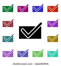 Firmar icono de estilo multicolor marcado. Glifo simple, vector plano de iconos web para ui y ux, sitio web o aplicación móvil