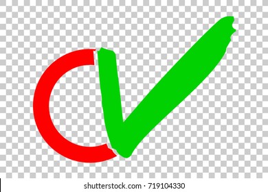 Sign, Checked, at Transparent Effect Background
