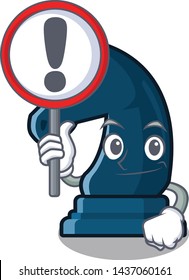 With sign chess knight in the mascot shape