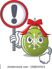 With sign christmas ball green with the character