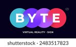 Sign, circle. Abstract symbol with gradient circle. Emblem business company, abstract circle, sphere sign. Icon template, label merged circle, sign brand. Vector Illustration
