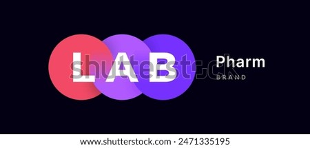 Sign, circle. Abstract symbol with gradient circle. Emblem business company, abstract circle, sphere sign. Icon template, label merged circle, sign brand. Vector Illustration