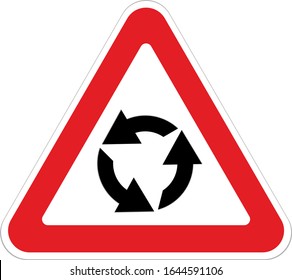 The sign a circular motion.Isolated on a white background.